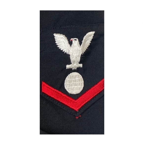 U.S.Navy Button Front Long Sleeve Black Shirt Sz L/XL - Picture 5 of 7